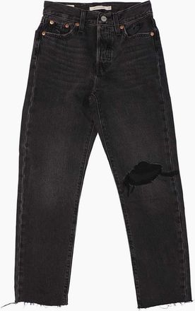 Levi's Womens Wedgie Straight Leg Five Pocket Jeans - Black - Size: 23 l26