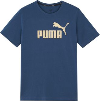 Puma Logo Printed Short Sleeve TEE Blue 583843-43
