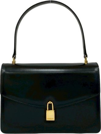 Gucci Black Leather Handbag Tote Bag (Pre-Owned)