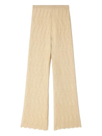Sandro geometric-pattern textured trousers - Neutrals