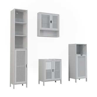 Vicco Conjunto De Muebles De Ba&ntilde;o Liora, Blanco, 4 Partes, Vicco
