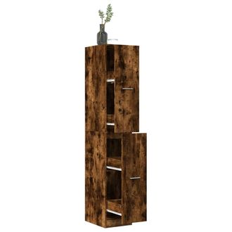 Berkfield Home Apothecary Cabinet&not;Smoked Oak 30x41x174.5 cm Engineered Wood in Brown