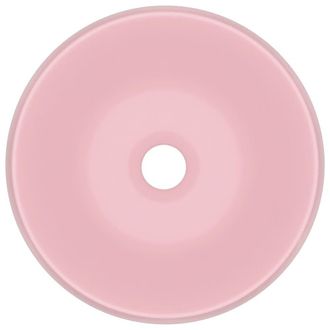 Berkfield Home Luxury Wash Basin Round Matt Pink 40x15 cm Ceramic
