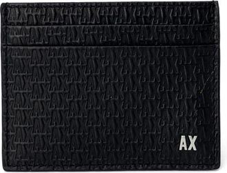 A|X Armani Exchange Zwarte Leren Portemonnee