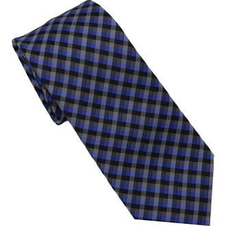 Karl Lagerfeld Gingham Print Tie in Black/Royal at Nordstrom Rack