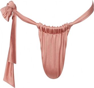 SOAH Womens Heather One Side Tie Bottom In Metallic Rose