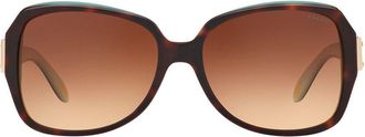 Ralph Lauren Collection Zonnebril met schildpadschild design - Bruin