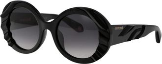 Roberto Cavalli Stijlvolle zonnebril Src 010V voor de zomer - unisex - Zonnebrillen - Zwart - 52 MM - Accessoires