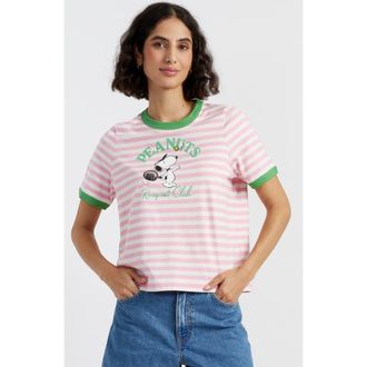 Chinti and Parker Cotton Peanuts Racquet Club T-Shirt in Pink at Nordstrom, Size X-Small