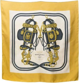 Herm&egrave;s x Hugo Grygkar Foulard Brides de Gala anni 50 - Giallo