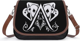 Generic A Poker Player Small Womens Crossbody Bags Shoulder Handbag with Adjustable Strap for Travel