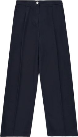 Cruna Cora Gabardine Broek - Dames - Wijde Broeken - Blauw - S - Katoen - Broeken