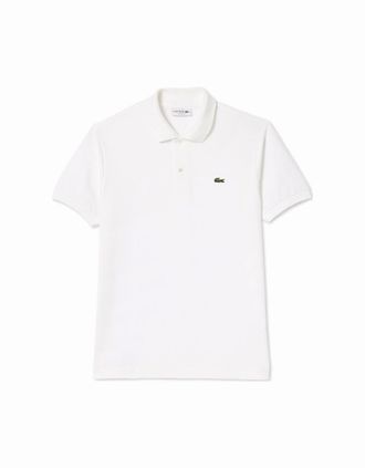 Lacoste Mens Mens White Lacoste L1212 Classic Polo T-Shirt - Size: 38