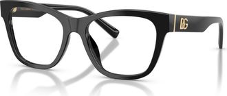 Dolce & Gabbana 53mm Square optical glasses in Black at Nordstrom
