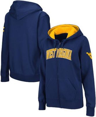Colosseum Womens Stadium Athletic Navy West Virginia Mountaineers Arched Name Full-Zip Hoodie at Nordstrom, Size Medium
