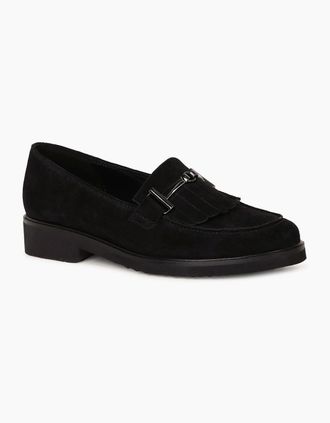 Gabor Womens Leader Womens Fringe Loafers - Black - Size: 2.5