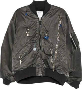 Doublet Bomber con moschettoni e catene - Grigio