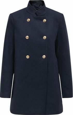 Only Halflange jas, opstaande kraag, goudkleurige knopen