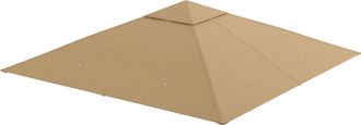 STILVORA Techo De Repuesto Para Pabell&oacute;n 2,98 X 2,95 M, Protecci&oacute;n Solar De Poli&eacute;ster Beige, Resistente A La Intemperie Y A Los Rayos Uv