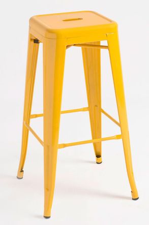 Regalos Miguel Pack 2 Taburetes color amarillo en acero reforzado