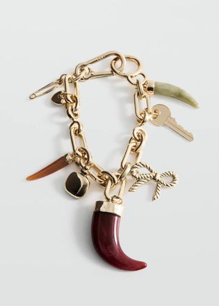 Mango Portachiavi charms oro - Donna - Taglia unica - MANGO