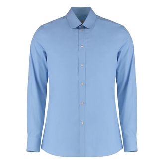 Valentino Garavani Overhemden, Heren, Blauw, L, Katoen, Katoenen Shirt Afgeronde zoom 100% Katoen