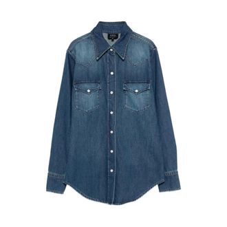 A.P.C. Mujer, Blusas y Camisas, Azul, Talla: S