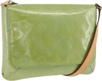 Louis Vuitton Pre-owned Cross Body Bags, female, Green, Size: ONE SIZE Pre-owned Vintage Patent Leather Shoulder Bag