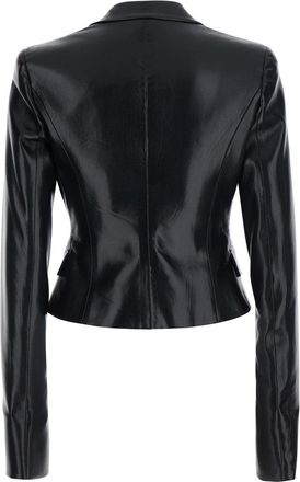 Andamane Womens Blazer Zefira Fitted Black Polyester Blazers Jacket