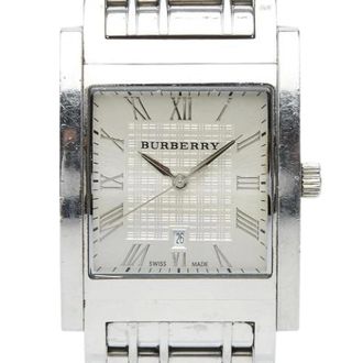 Burberry Pre-owned Watches, male, Gray, Size: ONE SIZE Pre-owned Stainless Steel Watch Bu1550