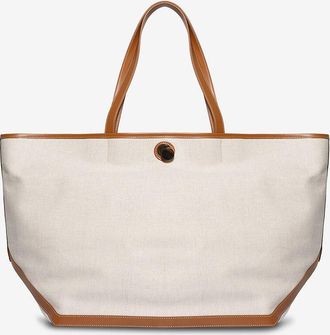 Fabiana Filippi Shopper aus Segeltuch und Leder Eclissi Large