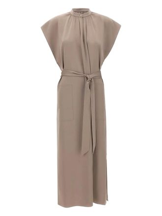 Filippa K belted sleeveless midi dress - Neutrals