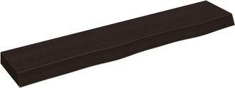 vidaXL Vidaxl - Estante de pared madera roble tratada marrón oscuro 100x20x6 cm