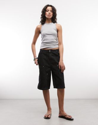 Carhartt Work in Progress Nixon - Pantaloncini con ginocchia doppiate mimetico pitonato scuro-Multicolore