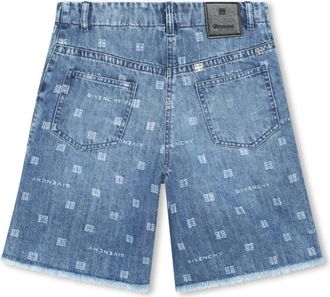Givenchy 100% Cotton Denim Bermudas - Denim