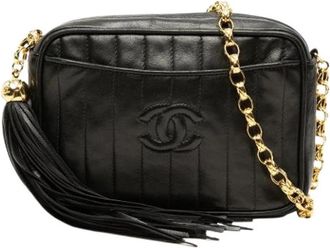 Chanel Pre-owned Leather chanel-bags - Dames - Vintage Schoudertas - Zwart - ONE Size - Vintage