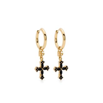 Dolce & Gabbana Cross-pendant Hoop Earrings