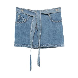 The Attico Dames, Rokken, Blauw, Maat: 2XS Denim