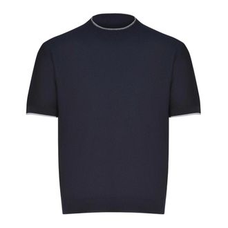 Paolo Pecora Heren, Tops, Blauw, Maat: 2XL Katoen
