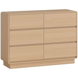 HOMCOM Aparador de sal&oacute;n 120x38x86 cm madera natural