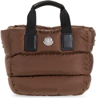 Moncler Micro Caradoc Puffer Crossbody Bag in Espresso Bean at Nordstrom