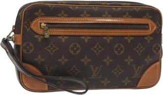 Louis Vuitton Pre-owned Tela clutches - - Pre-owned - Donna - Marrone - ONE SIZE