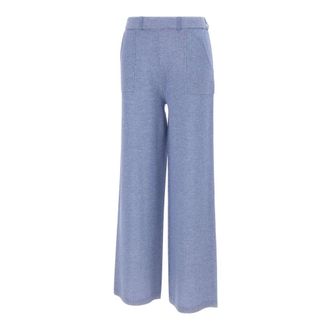 KANGRA Palazzo Trousers - female - Kangra - Straight Trousers - Blue - XS - Trousers