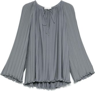 Lanvin Gathered Tie Neck Blouse