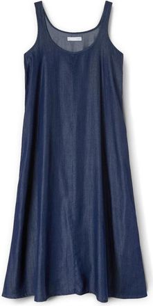 Motivi Tencel Lange Jurk - Dames - Casual kleedjes - Blauw - S - Kleedjes