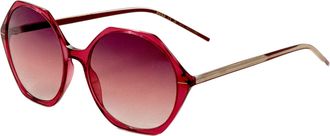 HUGO BOSS Womens 56 mm Red Sunglasses