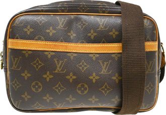 Louis Vuitton Reporter Monogram Canvas Brown Canvas Handbag (Pre-Owned)
