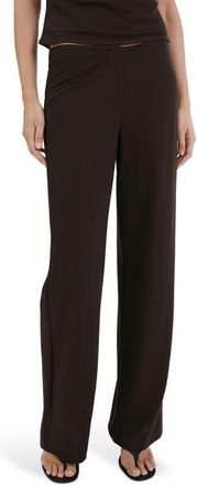 Mango Straight Leg Pants in Brown at Nordstrom, Size X-Small