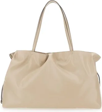 Tory Burch Womens Shoulder Bag Ella Beige Polyester