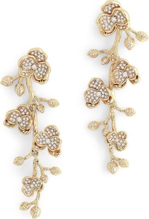 Anabel Aram Orchid Pavé Dangle Drop Earrings in Gold/Crystal at Nordstrom